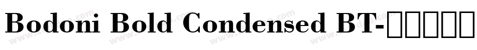 Bodoni Bold Condensed BT字体转换